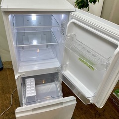 I327 🌈 ジモティー限定価格！ SHARP 冷蔵庫 (153L 両開き対応) 21年製 SJ-15E8 ⭐ 動作確認済 ⭐ クリーニング済