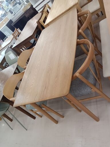 ☆ジモティ割あり☆ ダイニングセット ベージュ W150×D79×H70 