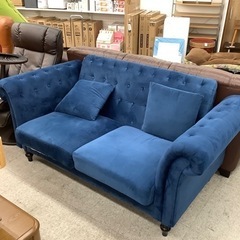 ソファ　ソファー　2人掛け　2人掛けソファ　ブルー 2人掛けソファー ブルー