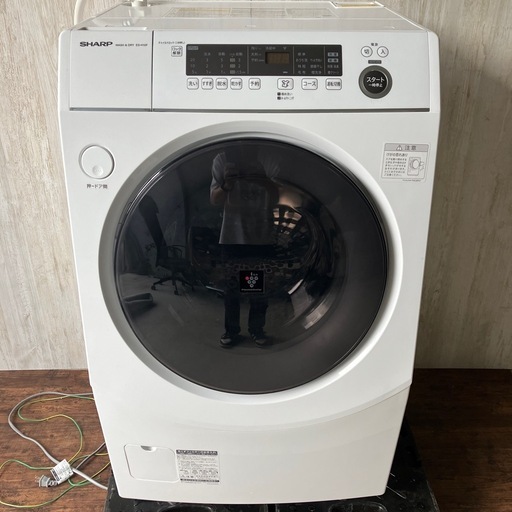 美品　  SHARP  シャープ  ドラム式洗濯機   ES-H10F-WR   2021年