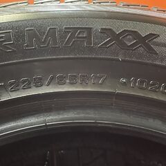 DUNLOP WINTER MAXX SJ8+ 225/65R17 17インチ スタッドレス 4本 21年製 バリ溝 ハリアー エクストレイル等　(VTF986)