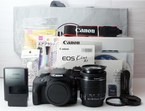 ★Canon EOS kiss X7★S数約4800回●スマホ転送●付属品完品  1ヶ月動作補償あり！ 安心のゆうパック代引き発送！ 送料、代引き手数料無料！