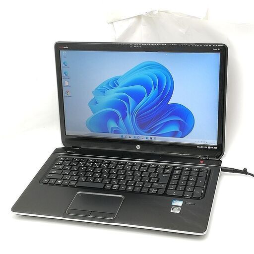17.3型 ノートPC hp dv7 i7 8G SSD BD 無線 Win11