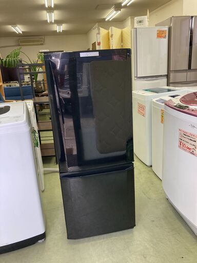 【リサイクルショップ　ピカソ　小松原】三菱電機 MITSUBISHI 146L 2ドア冷蔵庫 ブラック 2015年製 MR-P15Z-B★6656★