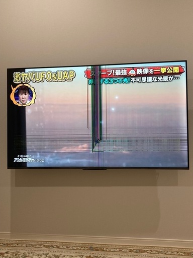2023年 REGZA 65型テレビ(1部液晶割れ)