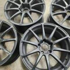 ホイール4本 メーカー不明 17x9J+28 114.3 5H ドリフト練習用に如何です