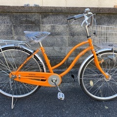 【26インチ自転車】美品❗️使用少ない❗️変速なし　LEDオートライト付　サドル、鍵新　新品❗️スペアキーあり　若林自転車　浜大津店　SALE中❗️