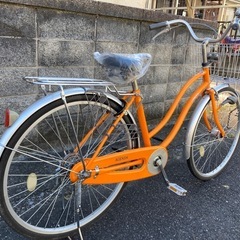 【26インチ自転車】美品❗️使用少ない❗️変速なし　LEDオートライト付　サドル、鍵新　新品❗️スペアキーあり　若林自転車　浜大津店　SALE中❗️