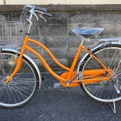 【26インチ自転車】美品❗️使用少ない❗️変速なし　LEDオートライト付　サドル、鍵新　新品❗️スペアキーあり　若林自転車　浜大津店　SALE中❗️