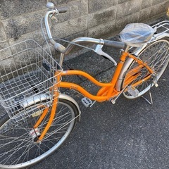 【26インチ自転車】美品❗️使用少ない❗️変速なし　LEDオートライト付　サドル、鍵新　新品❗️スペアキーあり　若林自転車　浜大津店　SALE中❗️