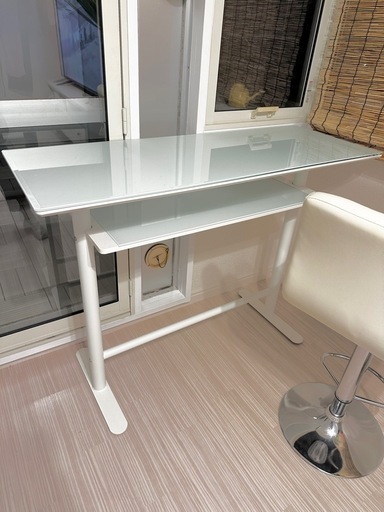 (処分SALE)ガラステーブル椅子セット