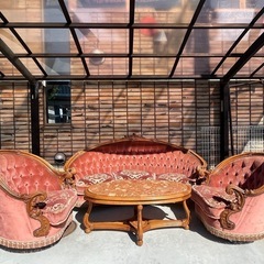 アンティーク・ソファー型応接セット