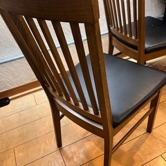 ダイニングチェア 木製 スラットバック クッション付き 8台セット