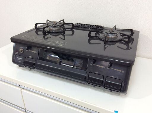 JT9672【Paloma/パロマ ガスコンロ LPガス】美品 2022年製 IC-S87K-1L 家電 キッチン レンジ ガステーブル 左側強火 ホーロー