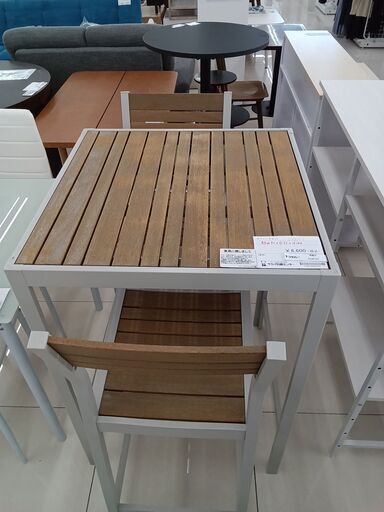 ★ジモティ割あり★ IKEA ダイニングテーブルセット グレー H103×D71×W71 クリーニング済み HJ4737