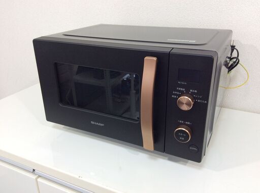 JT9673【SHARP/シャープ 電子レンジ】美品 2024年製 RE-TS174-B 家電 キッチン フラットテーブル 横開き