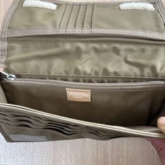 PORTER ポーター field フィールド レザー×キャンバス 長財布 ロングウォレット ベジタブルタンニンレザー カラビナ付き】