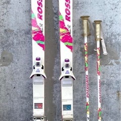 【オンライン決済・配送可】ROSSIGNOL スキーとストックのセット