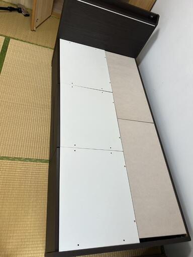 配送可【ニトリ】シングルベッドフレーム（収納付き）　管理番号11710