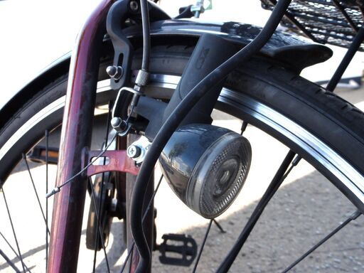 あさひサイクル 28インチ 自転車 7段変速 鍵×1本付き カゴ・ライト付き