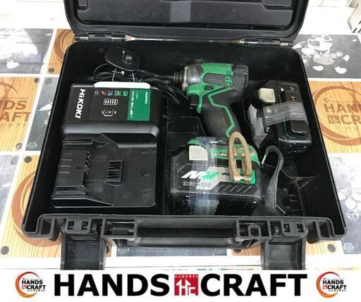 ✨HiKOKI　中古　WH36DC2XP　インパクトドライバ　充電器/ﾊﾞｯﾃﾘｰ×2/ケース付き✨うるま市田場✨