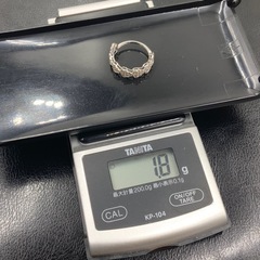 K18 ダイヤモンド 指輪 ハーフエタニティ 1.8g 1ctダイヤ