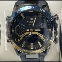 未使用 カシオ エディフィス ECB-2000YNP-1AJF タフソーラー ブルーｘゴールド スマートフォンリンク EDIFICE