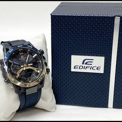未使用 カシオ エディフィス ECB-2000YNP-1AJF タフソーラー ブルーｘゴールド スマートフォンリンク EDIFICE