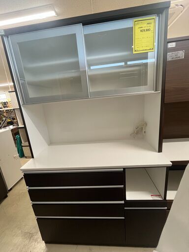 ジモティ来店特価!!　食器棚　ニトリダークブラウン　　J-10144