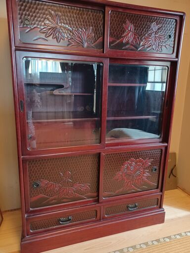 鎌倉彫茶箪笥　美品　購入時35万