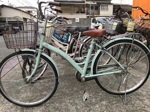 POGGIALI シティサイクル 26インチ H7E0956 ライトグリーン