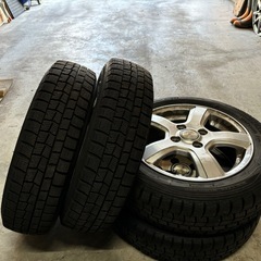 バリ目　すぐ使えます！アルミホイール付155/65R14 2019年製 