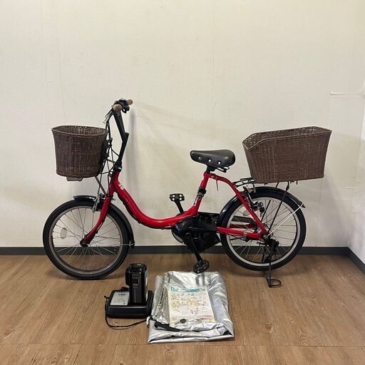 YAMAHA PAS CITY-C PA20CC ヤマハ 電動アシスト自転車 レッド 20インチ 12.3Ah X1N バッテリー 充電器 説明書付