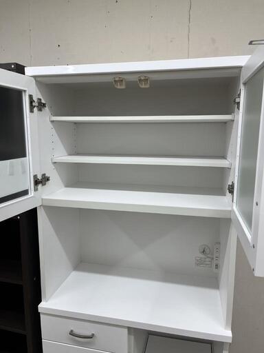 ☆834『大きすぎない食器棚をお探しの方！』 レンジボード ミニ 白