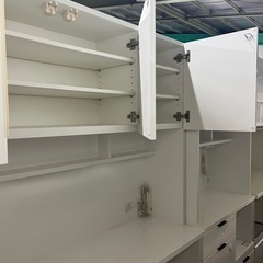 ニトリ レンジボード キッチンボード カップボード 食器棚 白 3枚扉 