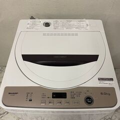  20122  一人暮らし洗濯機 穴なし槽 SHARP 2022年製 6.0kg ◆大阪市内・東大阪市他 6,000円以上ご購入で無料配達いたします！◆ ※京都・高槻・枚方方面◆神戸・西宮・尼崎方面◆生駒方面、大阪南部方面　それぞれ条件付き無料配送あり！            