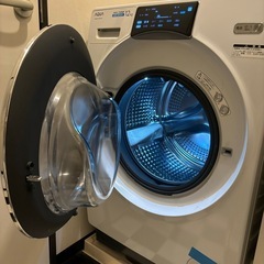 【取りに来てくださる方】購入2年前 AQUAドラム式洗濯乾燥機 洗濯12kg 乾燥6kg AQW-DX12M