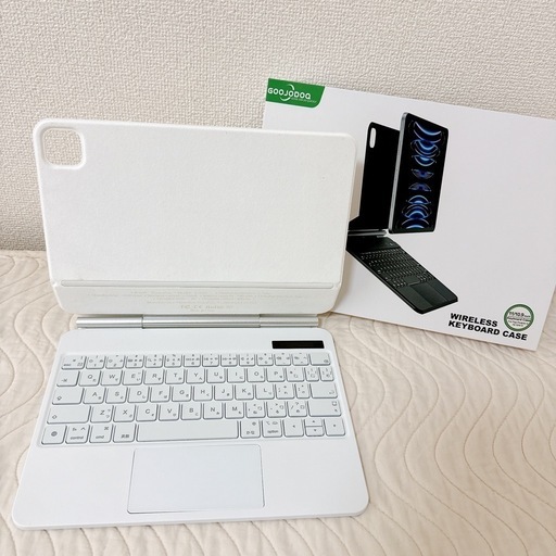 マジックキーボード GOOJODOQ 2024 iPad Air6(M2) 11inch対応スマートキーボード iPad Pro 11第1/2/3/4世代/iPad Air第4/5/6世代 ホワイト
