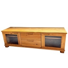 R453 高級感 天然木テレビ台、ローボード、幅120cm 美品 R453 高級感 天然木テレビ台、ローボード、幅120cm 美品