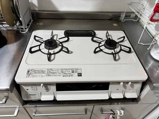【美品】パロマ　2口ガスコンロ　プロパンガス