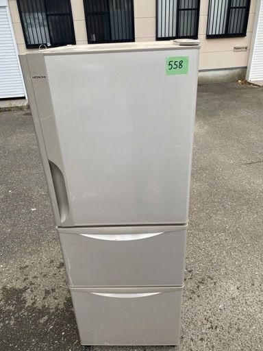 NO 558 ★福岡市内配送設置無料★日立 HITACHI 冷蔵庫 (265L・右開き) 3ドア ライトブラウン R-27GV