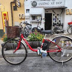 電動自転車 パナソニック 26インチ バッテリー 充電器 付き 赤 3
