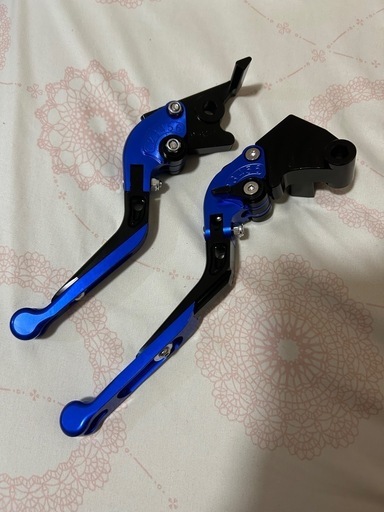 バイク用品　スズキ GSX-R600 GSX-R750用 レバー 青黒