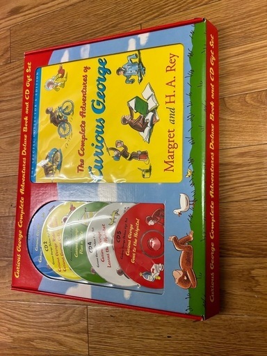 新品　未使用　Curious George 絵本\u0026CD5枚セット
