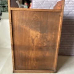 小型収納箪笥 観音扉 箪笥 小引き出し付き 小物収納 飾り棚 小ぶり箪笥 ガラス窓 ガラスつまみ 中古品  