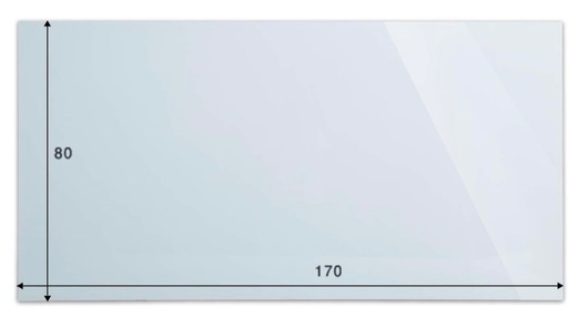 ホワイトボード ガラスボード 強化ガラス 壁面 170×80cm 通常タイプ ホワイト