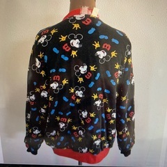 古着 ２WAY「リバーシブル」ビンテージ トレーナー ジャンパー ミッキーマウス Disney L ディズニーランド キャラクター 