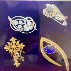 24個 ブローチ ドイツ製 洋銀 刻印あり アクセサリー 大量 セット まとめて 24個 ブローチ ドイツ製 洋銀 刻印あり アクセサリー 大量 セット まとめて