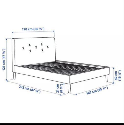 ベッドフレーム クィーン IKEA