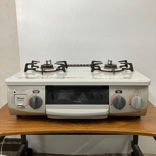 I2410-464 リンナイ ガスコンロ KGM563BEL 都市ガス用 2018年製 キズ汚れ有り 動作確認済み